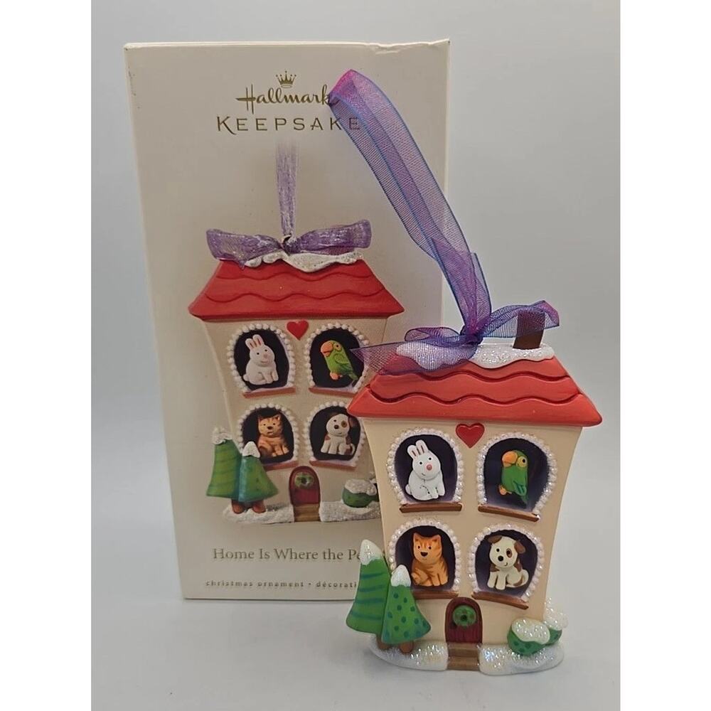 Hallmark Keepsake2008 Home is Where The Pets Are Christmas Ornament U129